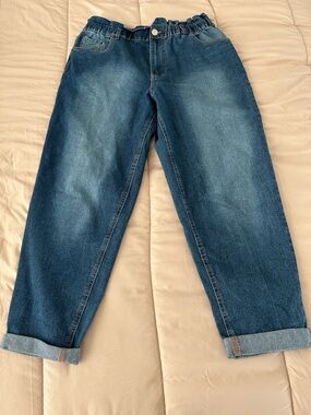 Classic womens Relaxed Denim Jeans - Blue